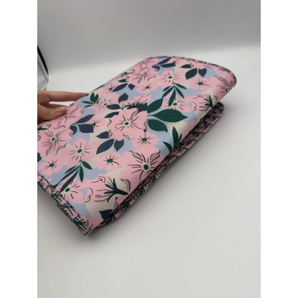 Dwell Studio Pink Floral Hanging Cosmetic Travel Bag Organizer Bottles NWT